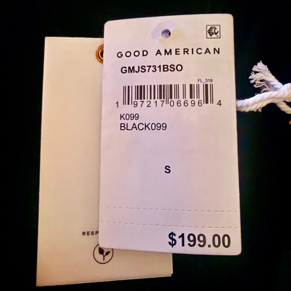 NWT Good American Classic Black Jumpsuit - Picture 5 of 5